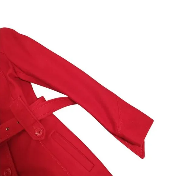 M60 MISS SIXTY Burgundy Pea Coat, 60% Wool / 30% Poly / 10% Rayon, Extra Small - Picture 5 of 16